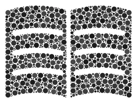 Open Book Mosaic of Dots Illustrazione stock