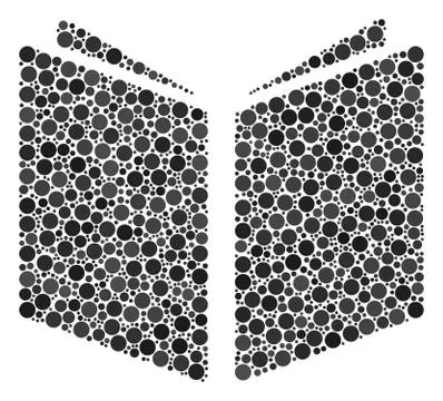 Open Book Mosaic of Dots 스톡 일러스트