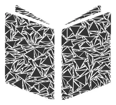 Open Book Mosaic of Triangles 스톡 일러스트