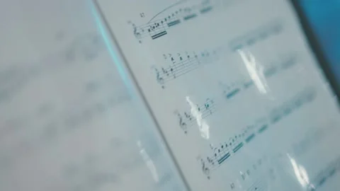 An open book with musical notes Stock Footage 229478187