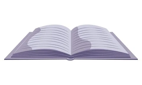 Open book, notebook isolated Stock Illustration