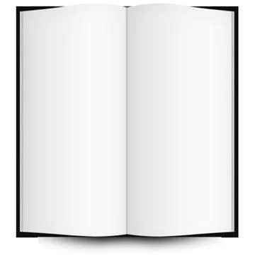 Open book open book with blank pages, abstract vector art illustration Cop... Stock Photos