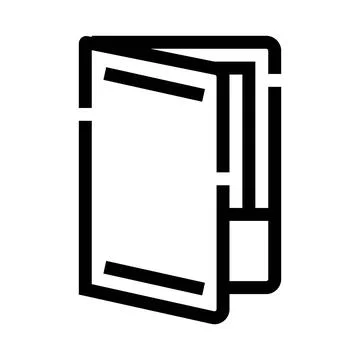 Open book or brochure line web icon Stock Illustration