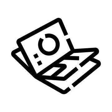 Open book or guide with business information icon Stock Illustration