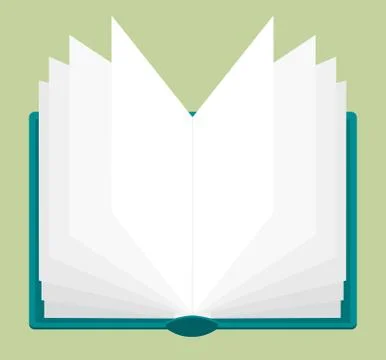 Open book with pages being browsed Stock Illustration