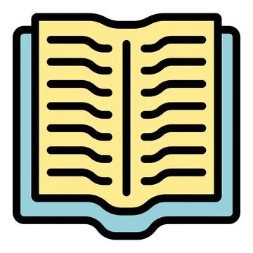 Open book with pages spread for reading and learning Stock Illustration