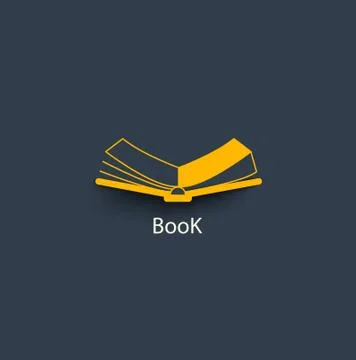 Open book in paper style. Stock-Illustration
