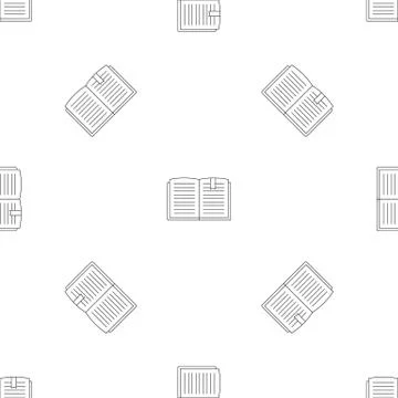 Open book pattern seamless vector Stock Illustration