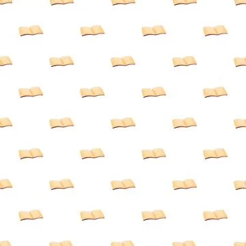 Open book pattern on white background reading education Illustrazione stock