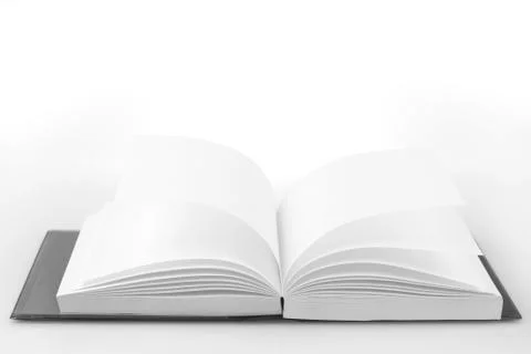 Open book on plain background Foto stock