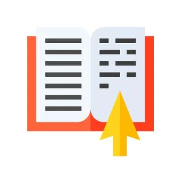 Open book with pointer vector illustration, flat style icon イラスト素材