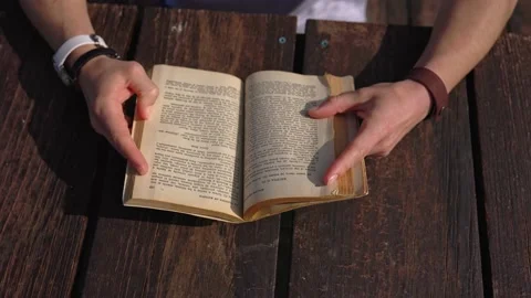An open book that is read. Stock Footage 186762852