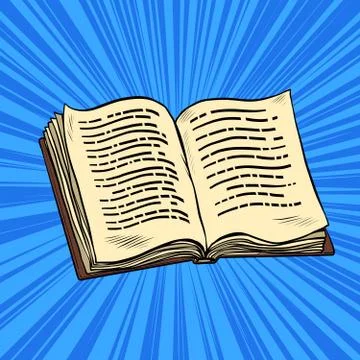 Open book. Reading knowledge library Stock Illustration