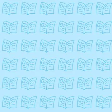 Open Book Reading Seamless Pattern Illustration Background Illustrazione stock
