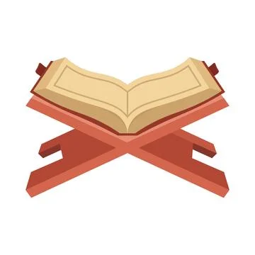 Open Book on Reading Stand Ilustração Stock