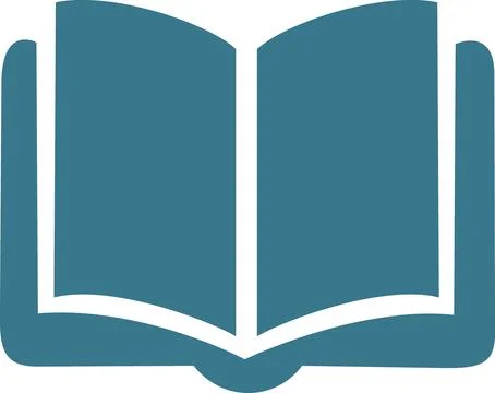 Open book reading study flat icon Stock Illustration