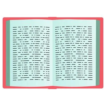 Open book with a red cover Stock Illustration