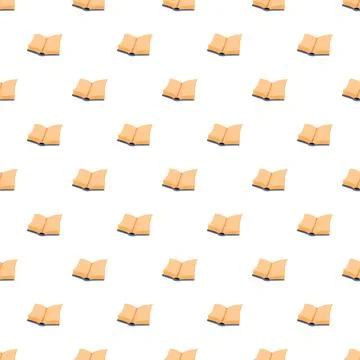 Open book seamless pattern for reading and education background Illustrazione stock