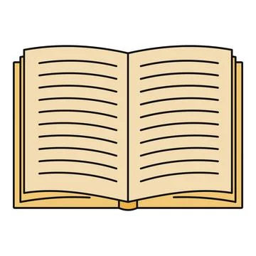 Open book showing blank pages for reading Illustrazione stock