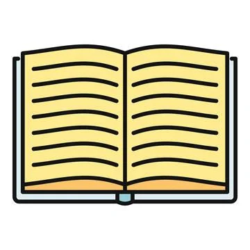 Open book showing blank pages for learning and knowledge Stock Illustration