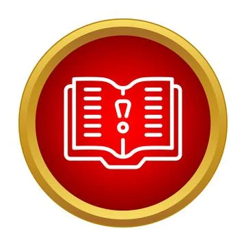 Open book showing important instruction information warning Stock Illustration