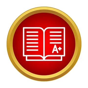Open book showing a plus grade icon 库存插图