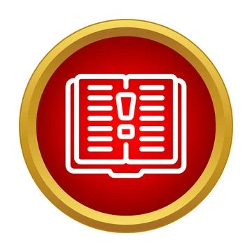 Open book showing warning sign icon concept Stock Illustration