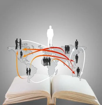 Open book of social network structure Stock-Illustration