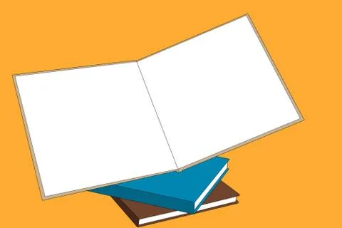 Open book. Study and knowledge, library and education, science and literature Stock Illustration