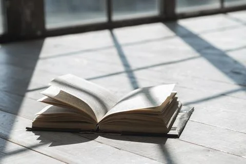 Open book sunlight patio Stock Illustration