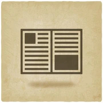 Open book symbol old background Stock-Illustration