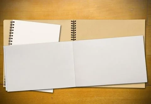 Open book on table Stock Photos