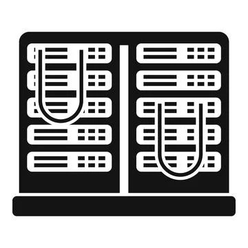 Open book with text columns icon 库存插图