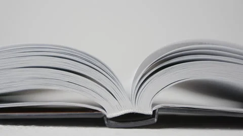 Open book with turning pages. Close-up. Reading concept. Stock Footage 145760441
