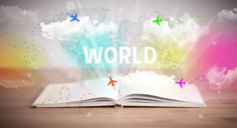 Open book, vacation concept concept Stock-Fotos