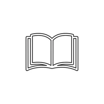 Open book vector icon Stock Illustration