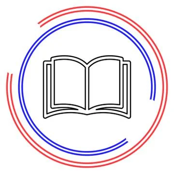 Open book vector icon Stock Illustration