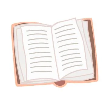 Open book. Vector icon illustration isolated on white Stock Illustration