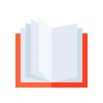 Open book vector illustration, flat style icon Stock Illustration