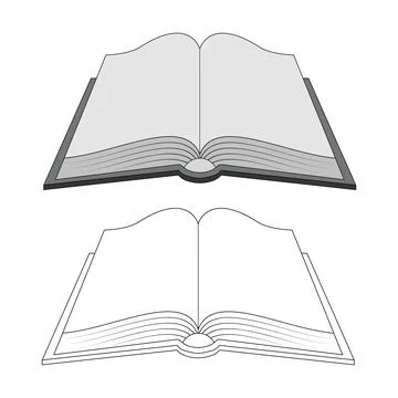 Open Book Vector Illustration Stock Illustration