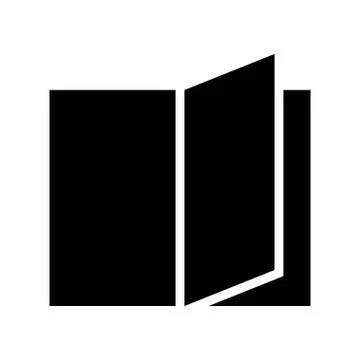 Open book vector illustration, solid style icon 스톡 일러스트