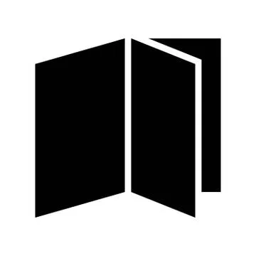 Open book vector illustration, solid style icon Illustrazione stock