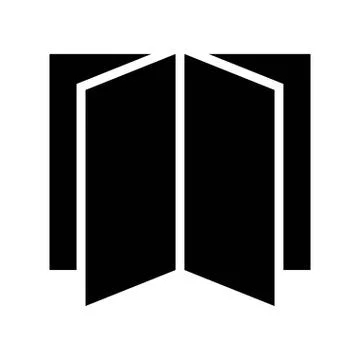 Open book vector illustration, solid style icon 스톡 일러스트