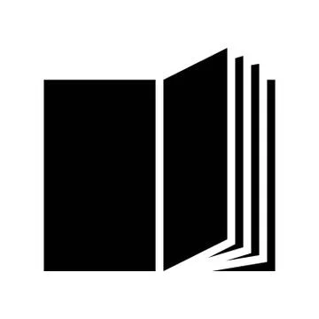 Open book vector illustration, solid style icon 스톡 일러스트
