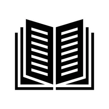 Open book vector illustration, solid style icon 스톡 일러스트