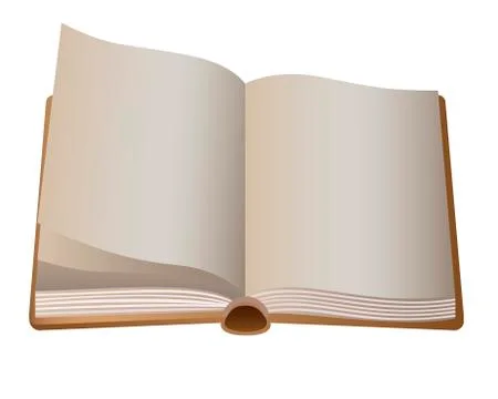 Open book - vector mock up. Mocap in the form of an opened empty diary Illustrazione stock