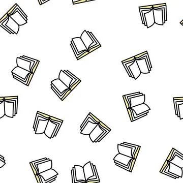 Open book vector seamless pattern Illustrazione stock
