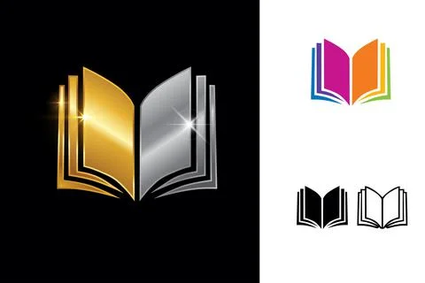 Open Book Vector Sign Stock Illustration