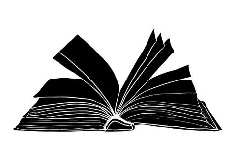 Open book vector symbol icon design. Beautiful illustration isolated on white Stock Illustration