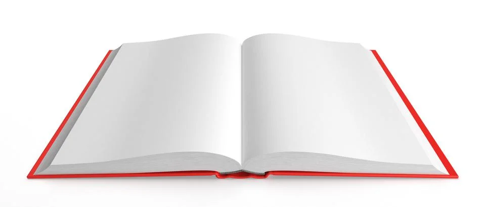 Open book on white background Stock Illustration